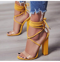 Load image into Gallery viewer, 2019 High Heels Sandals Women Pumps PVC Transparent Women Heels Fashion Shoe Women Casual Waterproof Sandalia Feminina WFQ88