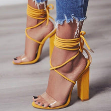 Load image into Gallery viewer, 2019 High Heels Sandals Women Pumps PVC Transparent Women Heels Fashion Shoe Women Casual Waterproof Sandalia Feminina WFQ88