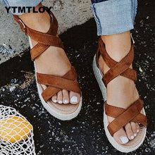 Load image into Gallery viewer, Sandals Women Wedges Shoes Pumps High Heels Summer 2019 Flip Flop Chaussures Femme Platform Sandalia Feminina  Platform