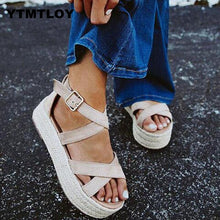 Load image into Gallery viewer, Sandals Women Wedges Shoes Pumps High Heels Summer 2019 Flip Flop Chaussures Femme Platform Sandalia Feminina  Platform